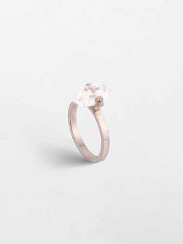Eternal Clarity Raw Quartz Sterling Silver Ring