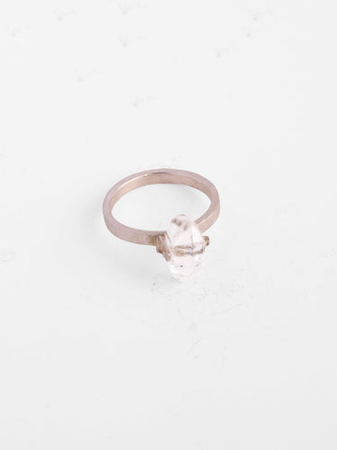 Eternal Clarity Raw Quartz Sterling Silver Ring