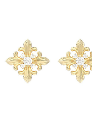 Freedom Symbol Gold-plated  Iris Stud Earrings