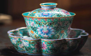 Artistic Intricacy: Marveling at the Detailing in Turquoise Tea Bowls