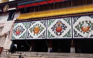 Tibetan murals: Artworks displayed illustrates Tantric emphasis on wholeness and harmony between body and mind