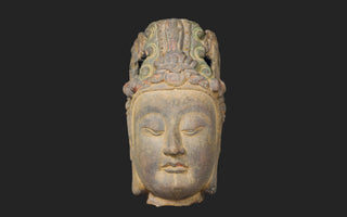 A Glimpse into Ancient Artistry: The Sui Dynasty Guanyin Head Sculpture