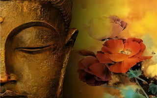 Botanical Grace: Flower Adornments on Buddha Statues