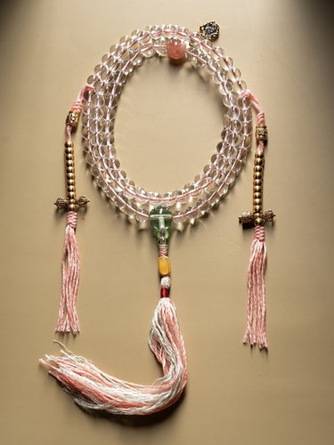 108 Mala Soul Ally – Clear Quartz Healing Energy Bracelet & Necklace