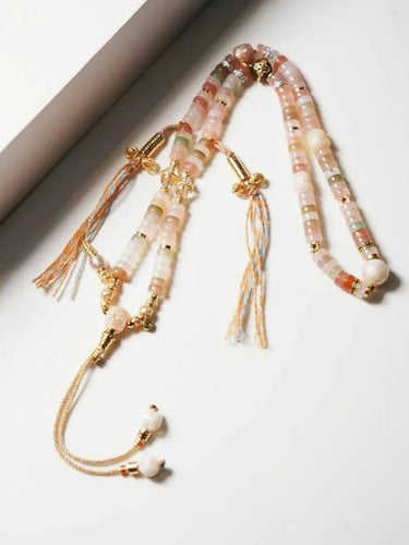 Blessed Harmony Necklace & Bracelet  - Gemstone and Gilded Design