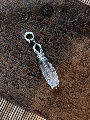 Zen Crystal Dzi Pendant