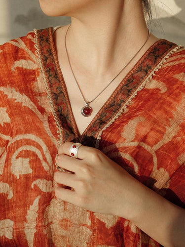 Courageous Spirit Pendant – Black Agate & Sterling Silver