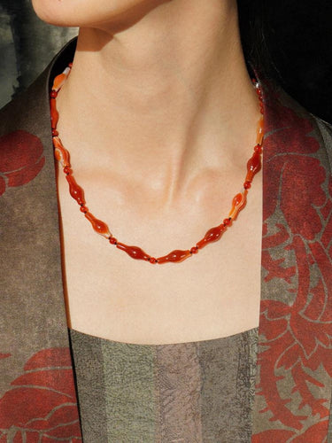 Bold Confidence Red Agate Necklace