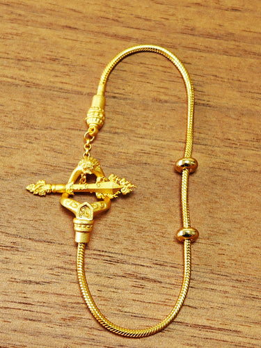 Vajra Guardian Bracelet Gilded Sterling Silver Protective Energy