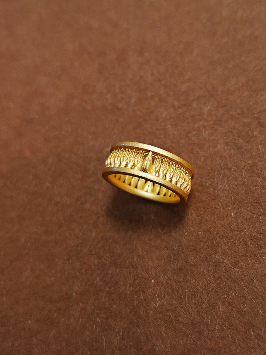 Procession Blessing Ring Sterling Silver Gild for Sacred Protection ...