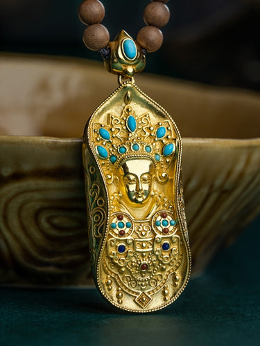 Sacred Protector Pendant – Turquoise & Sterling Silver, Cultural Symbolism