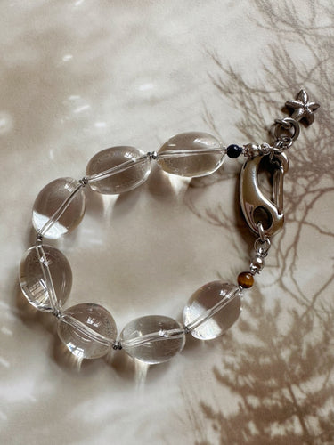 Serenity Bracelet – Clear Quartz and Titanium Steel for Peaceful Energy and Balance