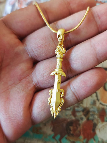 Manjushri's Sword Pendant – Sterling Silver, Symbol of Wisdom