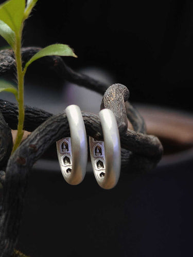Inner Sanctuary Hoop Earrings | Sterling Silver and Gold-Plated Spiritual Blessing Hoops