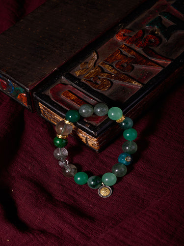 Healing Energy Green Agate Fluorite Bracelet