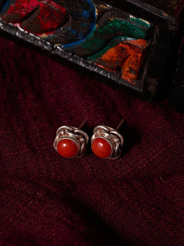Vital Energy Red Coral Earrings – Sterling Silver Love & Vitality