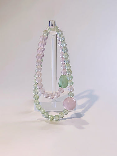 Heartfelt Bracelet with Rose Quartz and Fluorite for Healing and Love