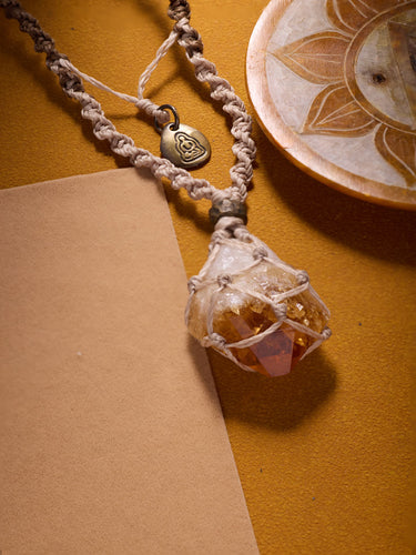 Golden Citrine Crystal Pendant