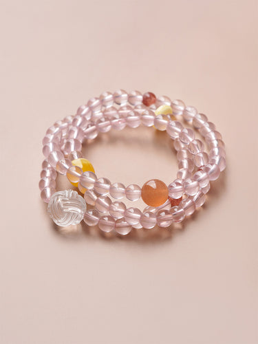 Eternal Love Bracelet – Rose Quartz Beads for Healing and Emotional Balance