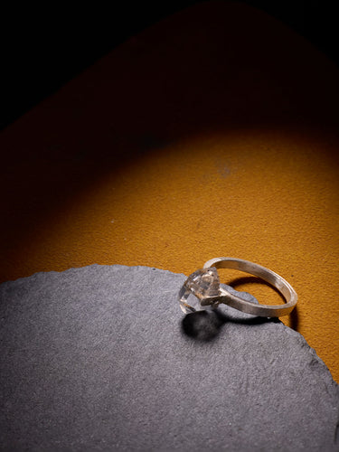 Eternal Clarity Raw Quartz Sterling Silver Ring