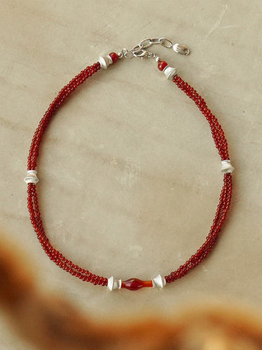 Serenity Red Agate Necklace