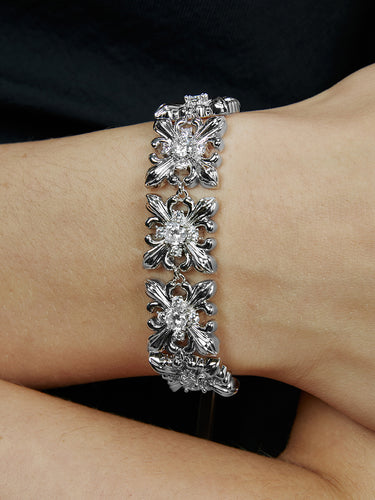 Highland Prayer Bloom – Spiritual Iris Link Bracelet
