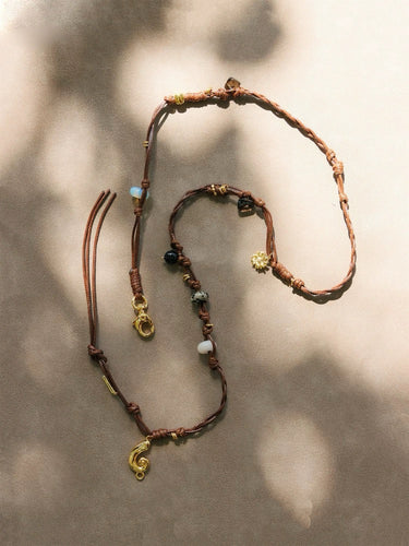 Protection Symbol Woven Crystal Waist & Wrap Bracelet