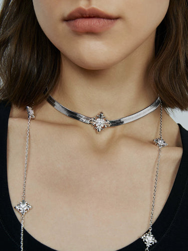 Iris of Renewal – Gold-Plated Snake Chain Necklace