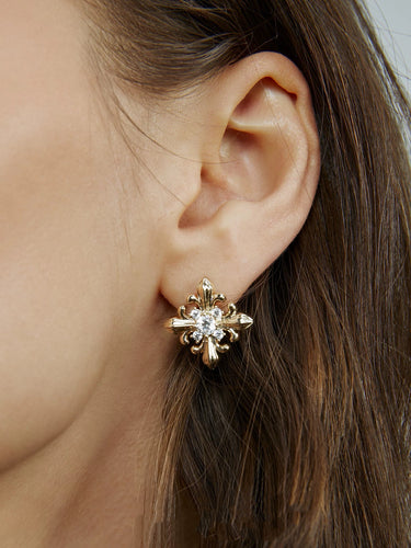 Freedom Symbol Gold-plated  Iris Stud Earrings